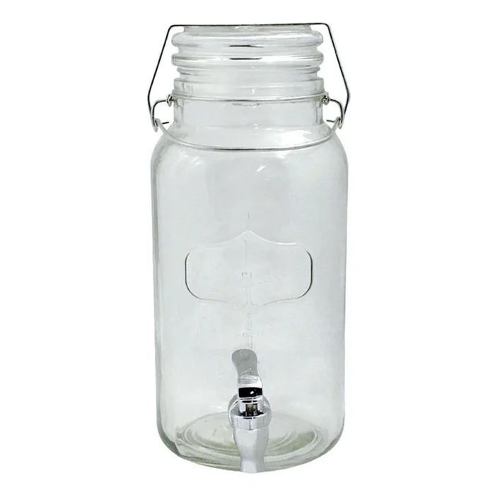 1-Gallon Lancaster Glass Beverage Dispenser with Hermetic Lid