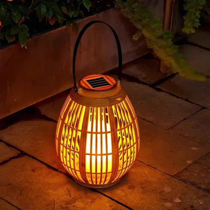 1 Pack Portable Waterproof Candle Light Outdoor Solar Lanterns