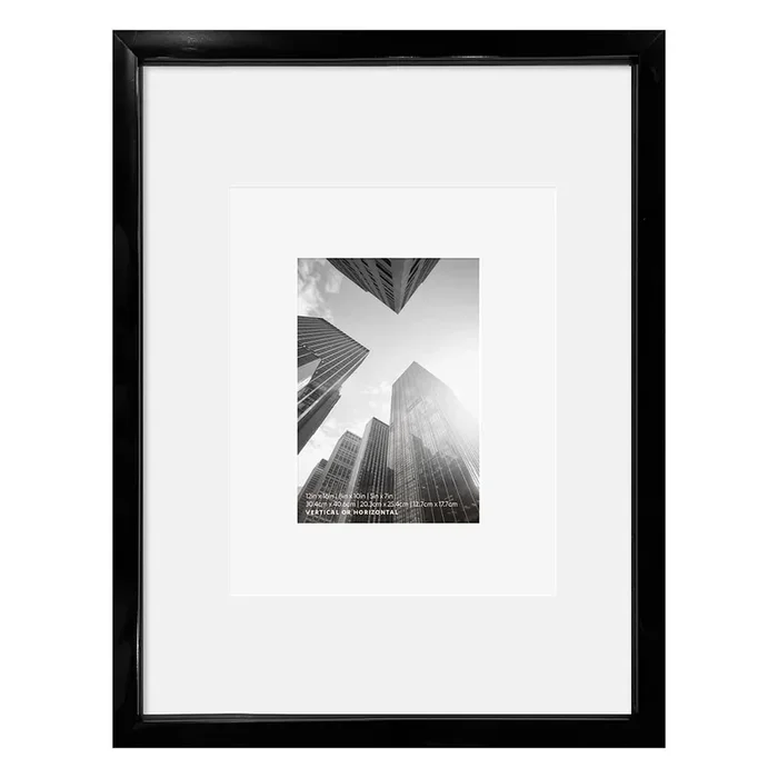 12×16 Black Matted to 8×10 & 5×7 Wall Frame