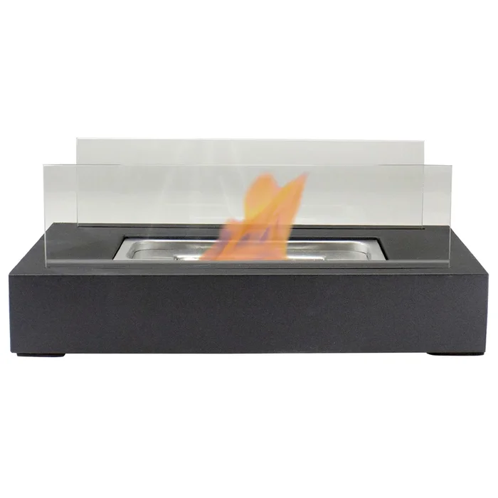 13.75″ Bio Ethanol Ventless Portable Tabletop Fireplace with Flame Guard
