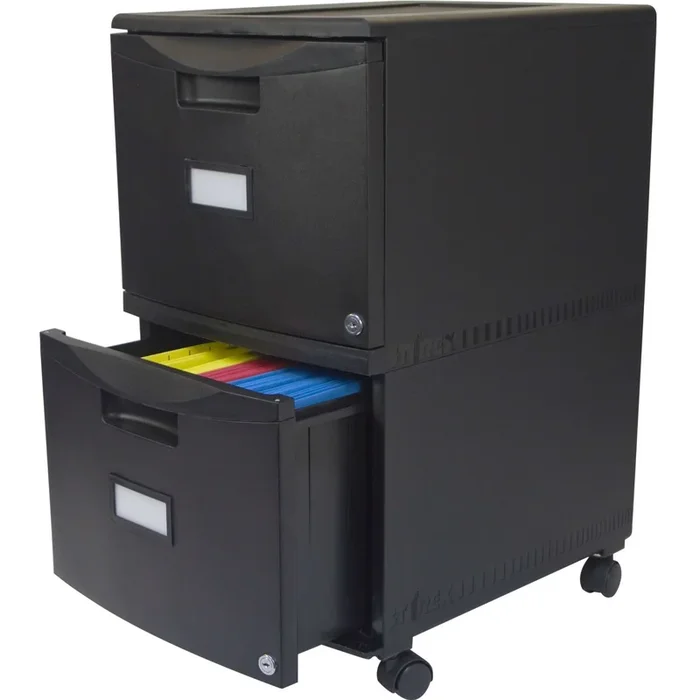 2-Drawer Locking File Cabinet for Letter Size Files with Casters