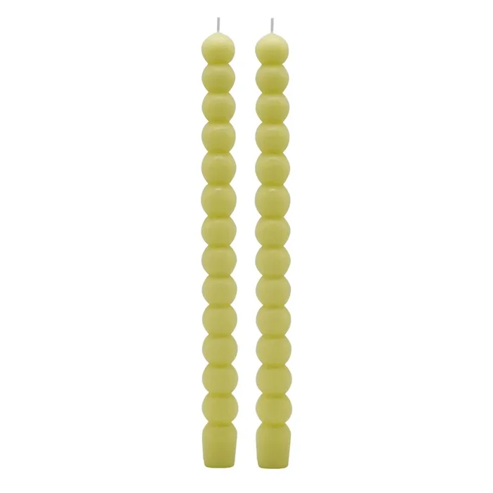 2-Pack Green Bubble Taper Candles, 10″