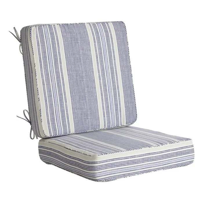 2-Piece Calisto Pinstripe Outdoor Deep Seat Cushion