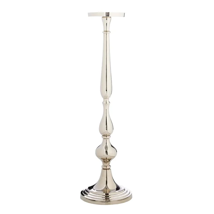 25In Oversized Silver Candle Holder