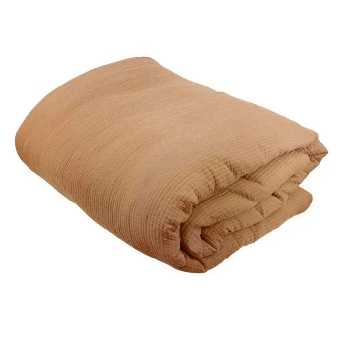 3-Piece Brown Cotton Dash Matelasse Comforter Set, Full/Queen
