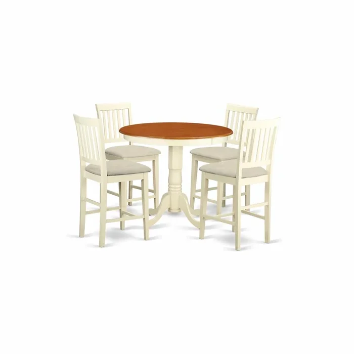 5 Pc counter height Dining room set – Dinette Table and 4 bar stools.