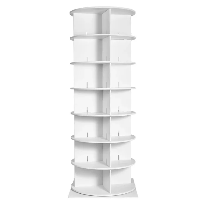 7-Tier Rotating Shoe Rack Tower with 360° Base for Entryway or Bedroom Storage