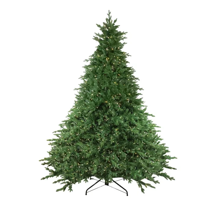 9′ Pre-Lit Full Minnesota Balsam Fir Artificial Christmas Tree – Clear LED Lights