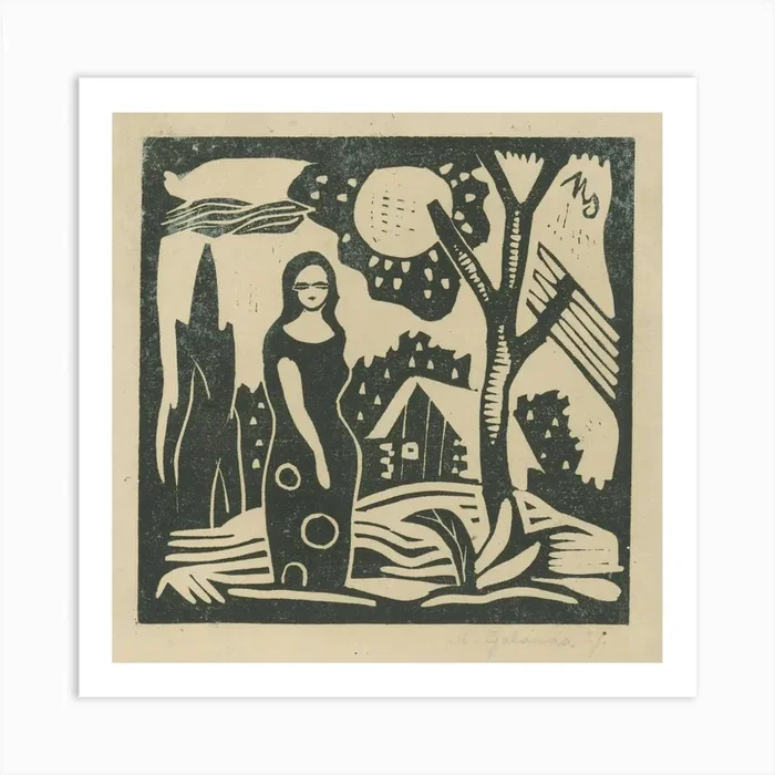 A Woman In The Country, Mikuláš Galanda Art Print by Fy! Classic Art Prints and Posters