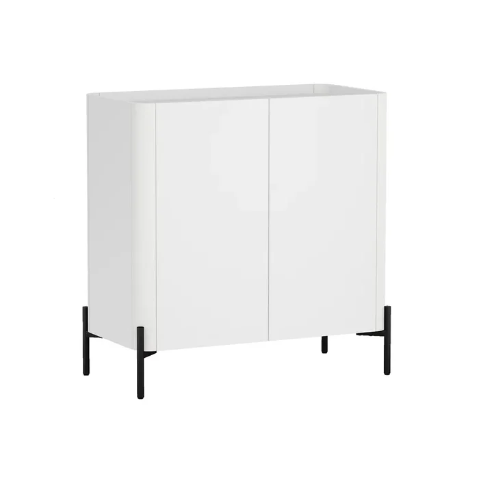 Abbey White Accent Cabinet and Decor Cabinet Set