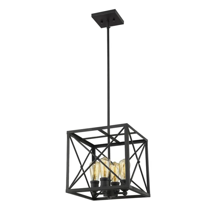 Acclaim Lighting – IN21121BK – Four Light Pendant – Brooklyn – Matte Black