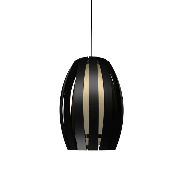 Accord Lighting – 303.46 – One Light Pendant – Barrel – Organic Black – 30346