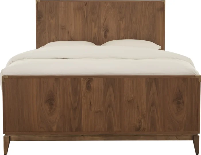 Adler King-size Panel Bed in Natural Walnut