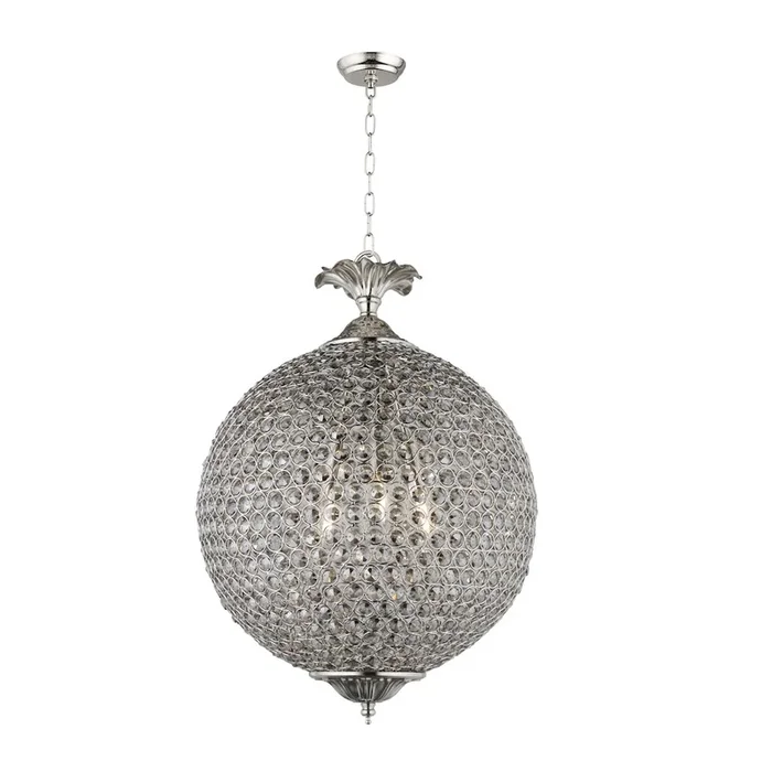 Alex Hamilton Honore Smoke Glass Bead Globe Pendant