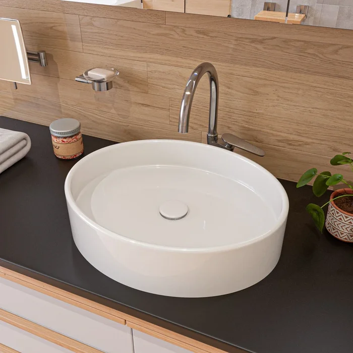 ALFI brand ABC911 White 22 ” Oval Above Mount Ceramic Sink