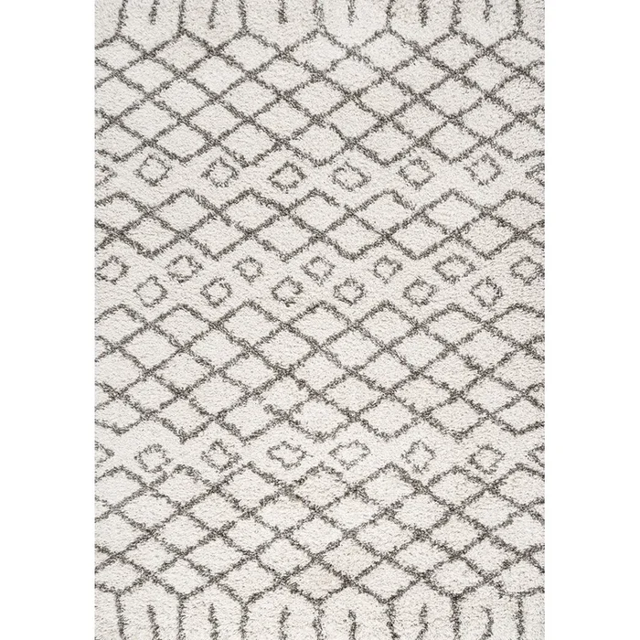 Algaida Moroccan Diamond Shag Area Rug