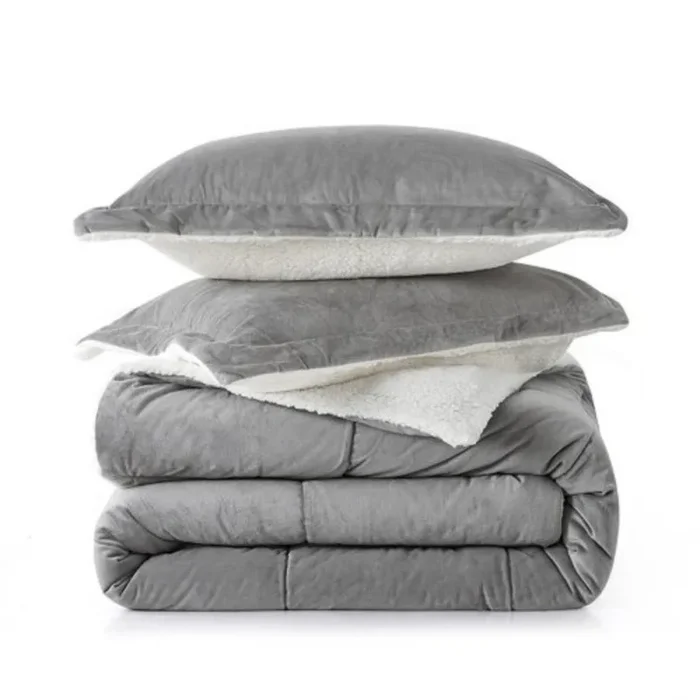 All Season Plush Microfiber Reversible Comforter Set – Lightweight and Fluffy