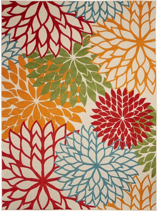Aloha ALH05 Green 5’3″ x Square Rug