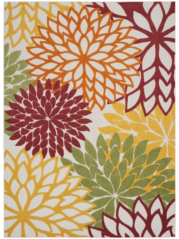 Aloha ALH05 Red/Multicolor 5’3″ x 7’5″ Rug