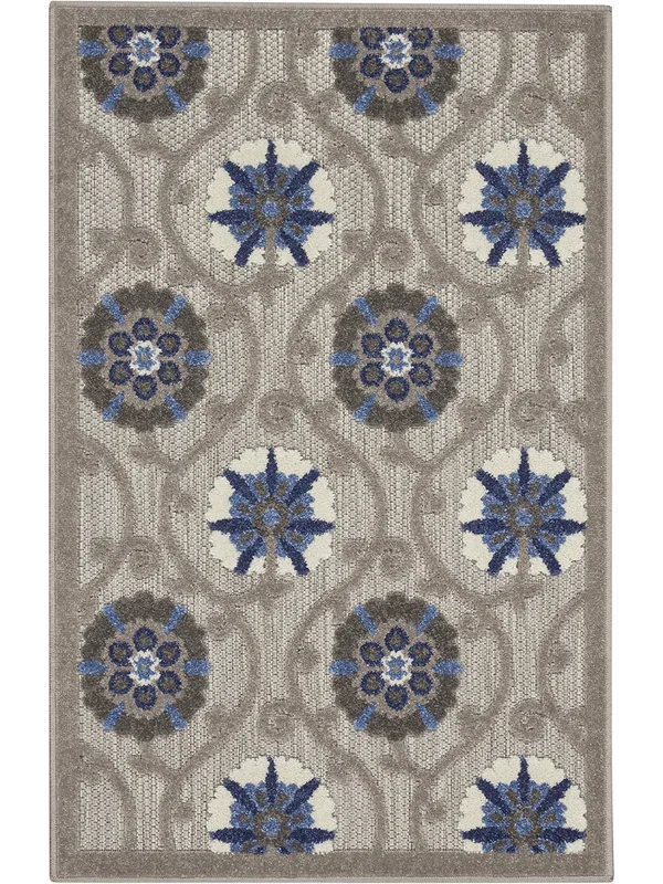 Aloha ALH19 Gray/Blue 2’8″ x 4′ Rug