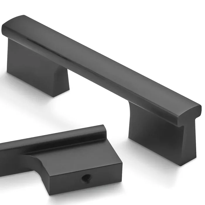 Amasideca 10 Pack Matte Black Cabinet Pulls 3.75 Inch(96mm) Hole Centers Kitchen Cabinet Handles Black Drawer Pulls Cabinet Hard