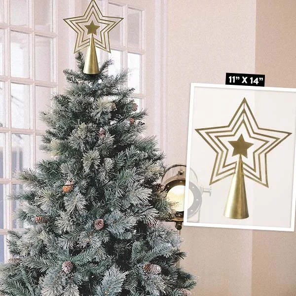 Antique Brass Star Tree Topper – Decor Steals