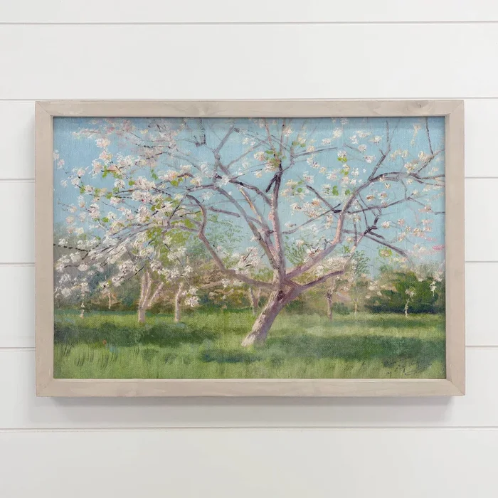 Apple Blossom Tree – Framed Nature Decor -Farmhouse Wall Art