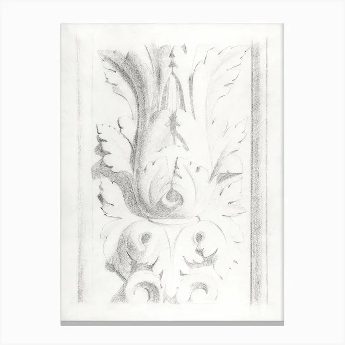 Architectural Motifs Double Acanthus Fleuron, Georges Seurat Canvas Print by Fy! Classic Art Prints and Posters