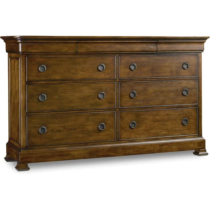 Archivist 9 Drawer Dresser, Dark Wood