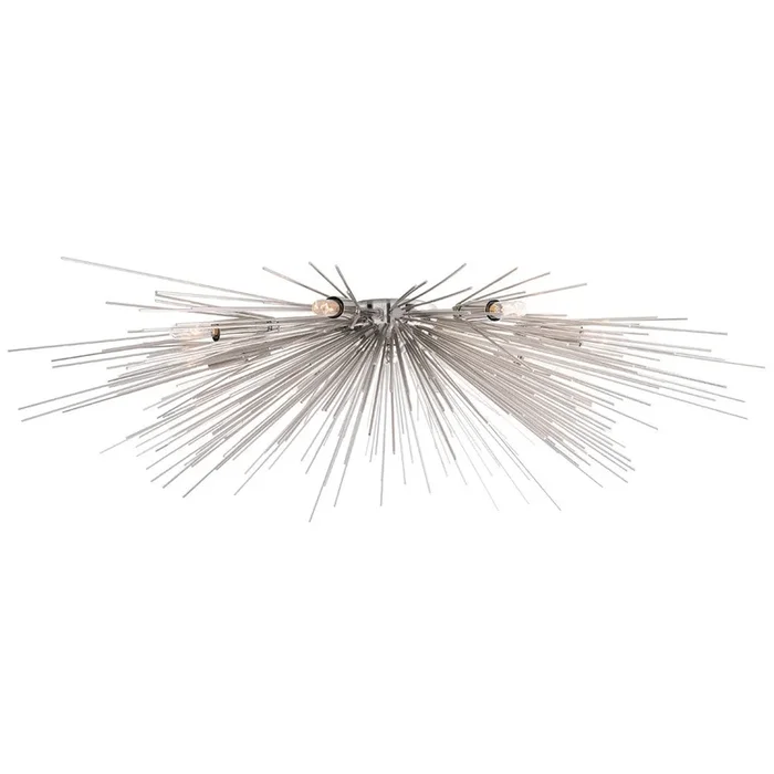 Arteriors – 89970 – Eight Light Flush Mount – Roxanne – Polished Nickel
