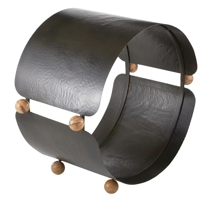 Arteriors – AFI05 – Log Holder – Cannon – Blackened Iron/Sienna – AFI05