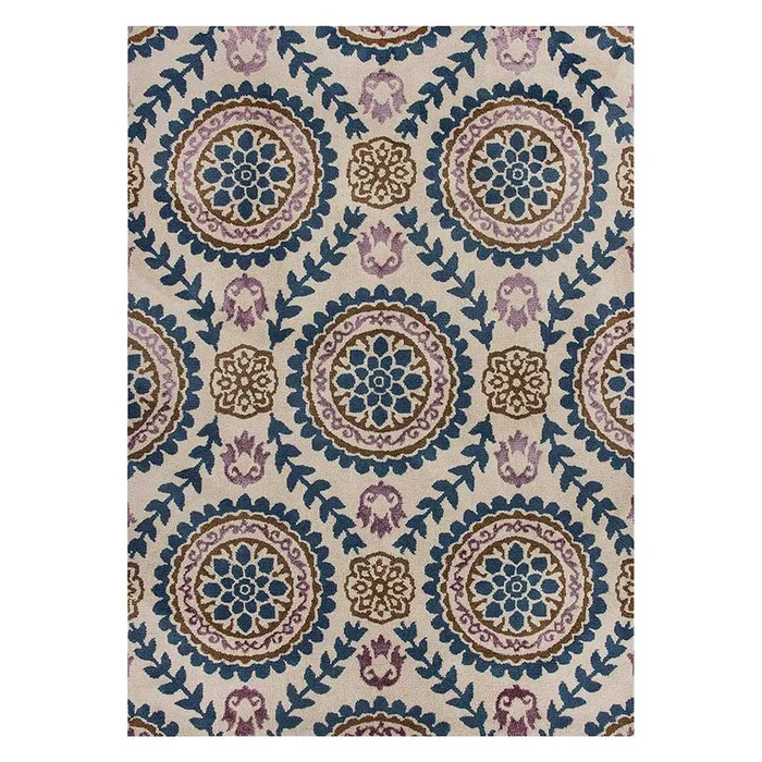 (B905) Suzani Multicolor Knitted Area Rug, 5×7