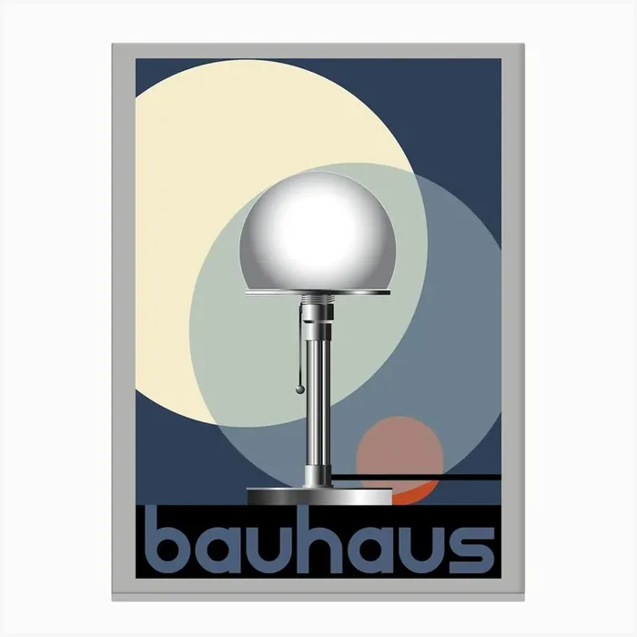 Bauhaus Lamp I Canvas Print by POP ART WORLD