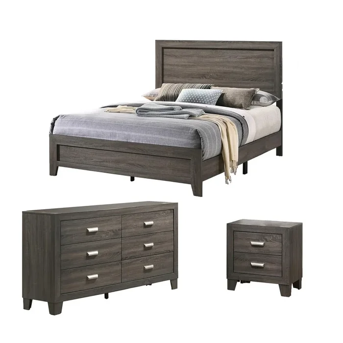 Best Quality Furniture Anastasia 3 Piece Bedroom Set, Eastern King