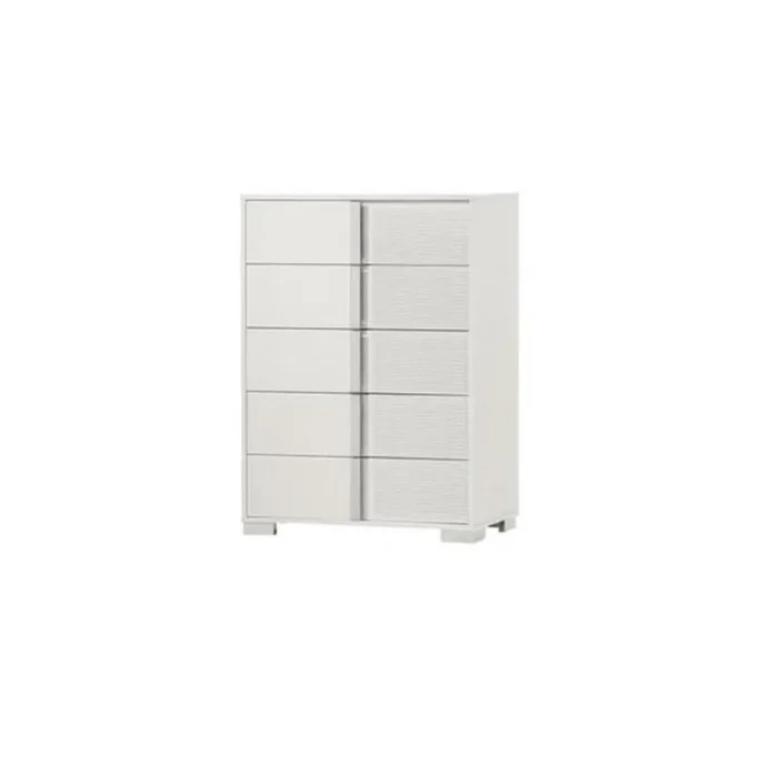 Best Quality Furniture White chest with 5 storage drawer