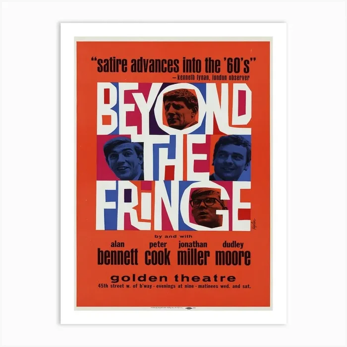 Beyond The Fringe Theatre Poster 1962 Art Print by Fy! Classic Art Prints and Posters