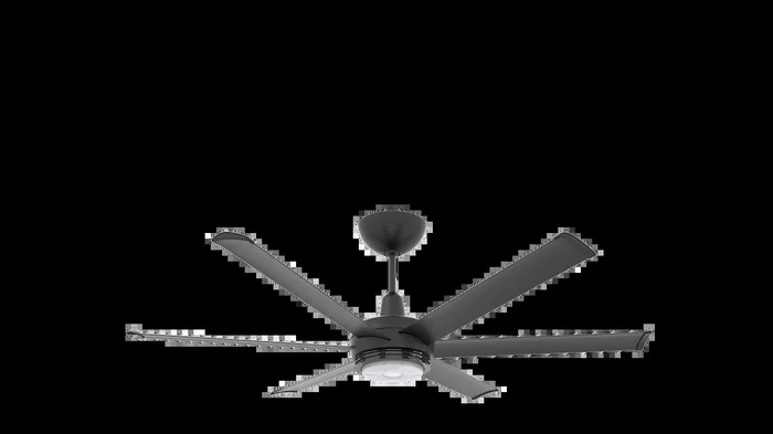 Big Ass Fans es6 60″ Ceiling Fan in Black, 7″ Downrod, Uplight, Indoor Only