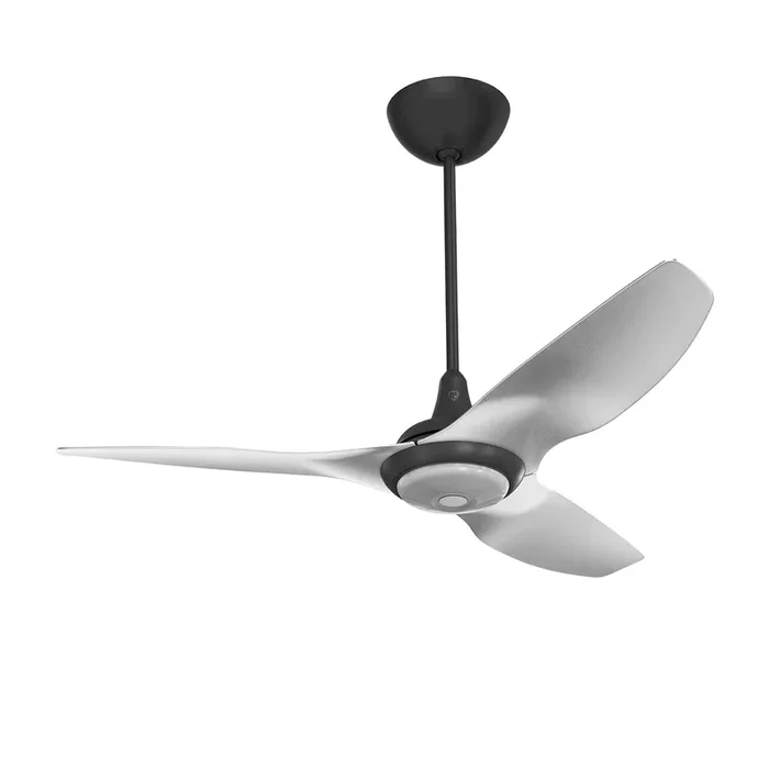 Big Ass Fans Haiku 52″ Ceiling Fan with Brushed Aluminum Blades and Black Finish, Downrod 12″, Covered Outdoors with LED