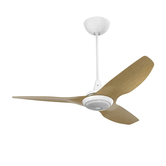 Big Ass Fans Haiku 52″ Ceiling Fan with Caramel Aluminum Blades and White Finish, Downrod 32″, Covered Outdoors