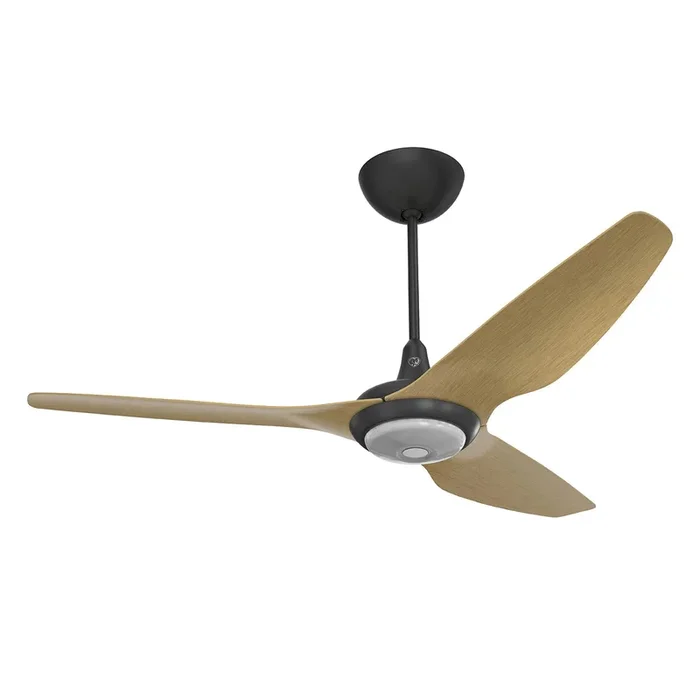 Big Ass Fans Haiku 60″ Ceiling Fan with Caramel Aluminum Blades and Black Finish, Downrod 32″, Covered Outdoors
