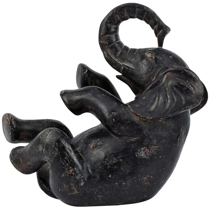 Black Laying Elephant, 6″