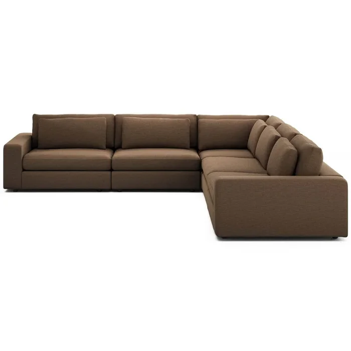 Bloor 5 Piece Sectional, Nomad Mushroom by Four Hands