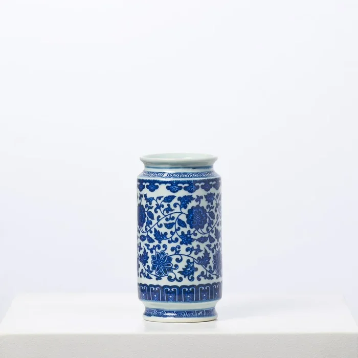Blue & White Ceramic Petite Chinoiserie Vase