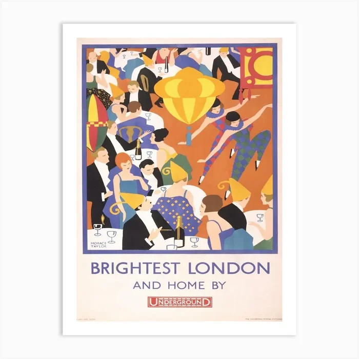 Brightest London And Home Horace Taylor Art Print by Fy! Classic Art Prints and Posters