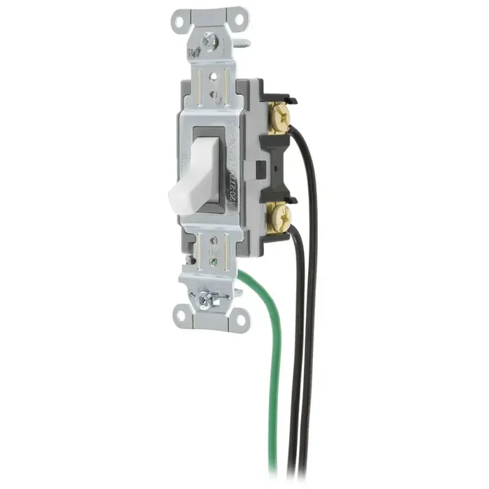 Bryant Hubbell Wiring Device-Kellems Switch Spec Grade Double Pole 15A 120/277V White (CSL215W)
