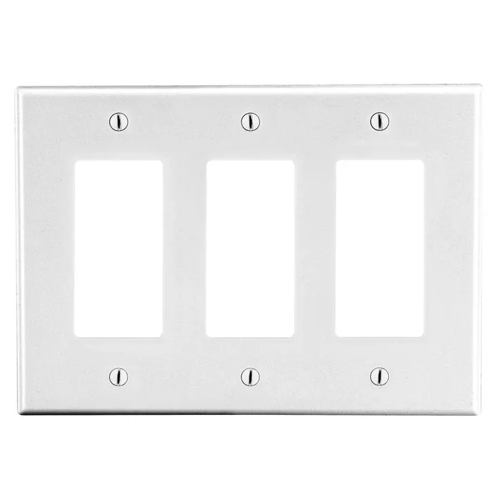 Bryant Wall Plate 3-Gang 3 Decorator White (P263W)