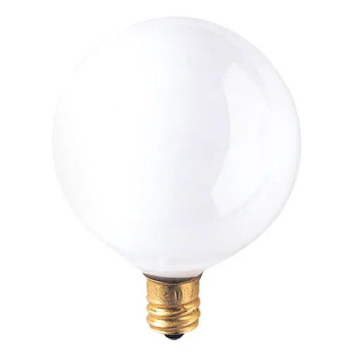 Bulbrite 25G16WH2 25W G16.5 Globe White E12 120V 2700K (391025)