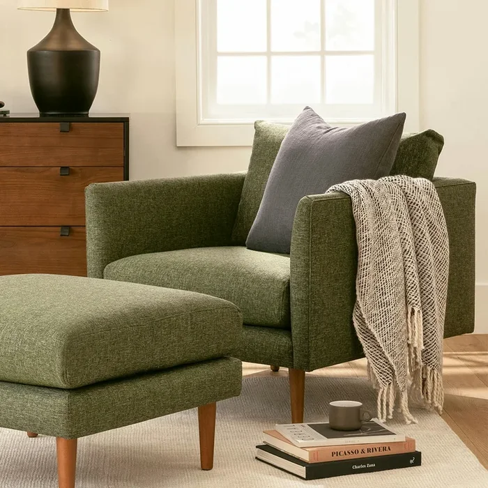 Burrard 32″ Lounge Chair – Forest Green