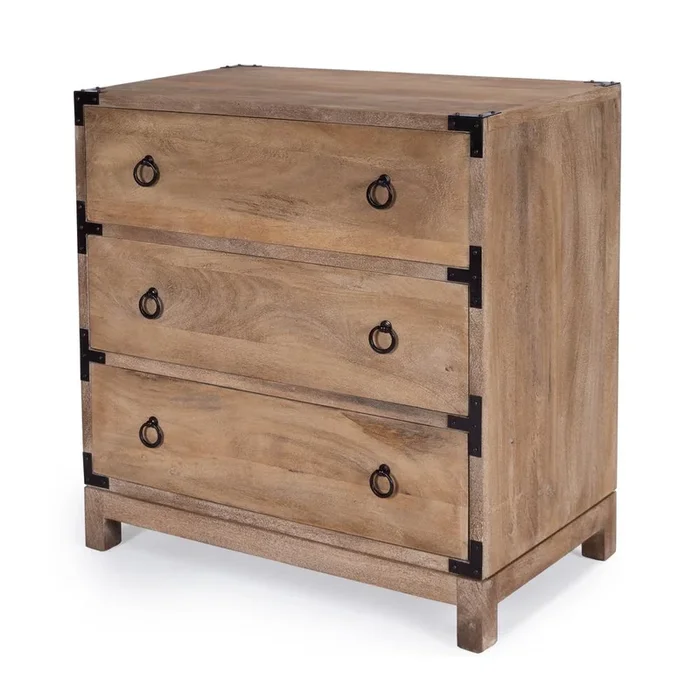 Butler Specialty Forster Campaign 3 Drawer Dresser, Light Brown