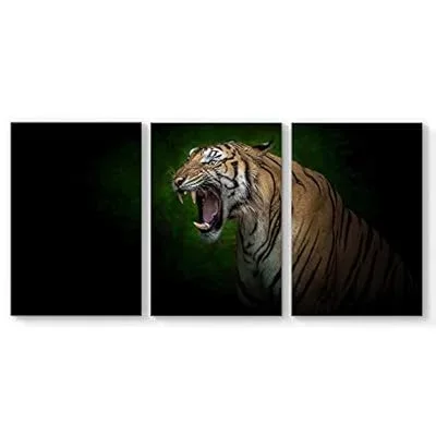 Canvas Wall Art King of Forest Tiger Canvas Painting Wall Poster Decor for Living Room Framed Home Decorations – 16